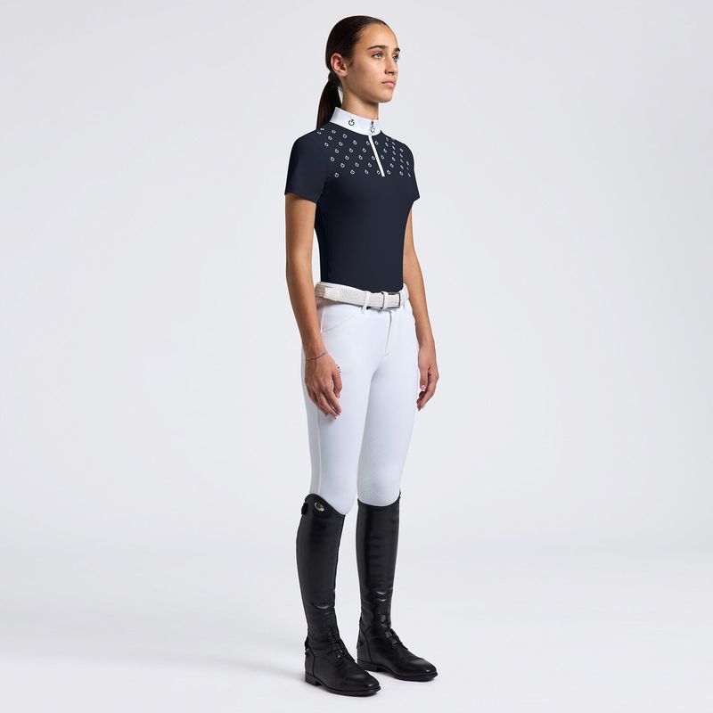 Cavalleria Toscana Girls' Short-Sleeve Competition Shirt with CT