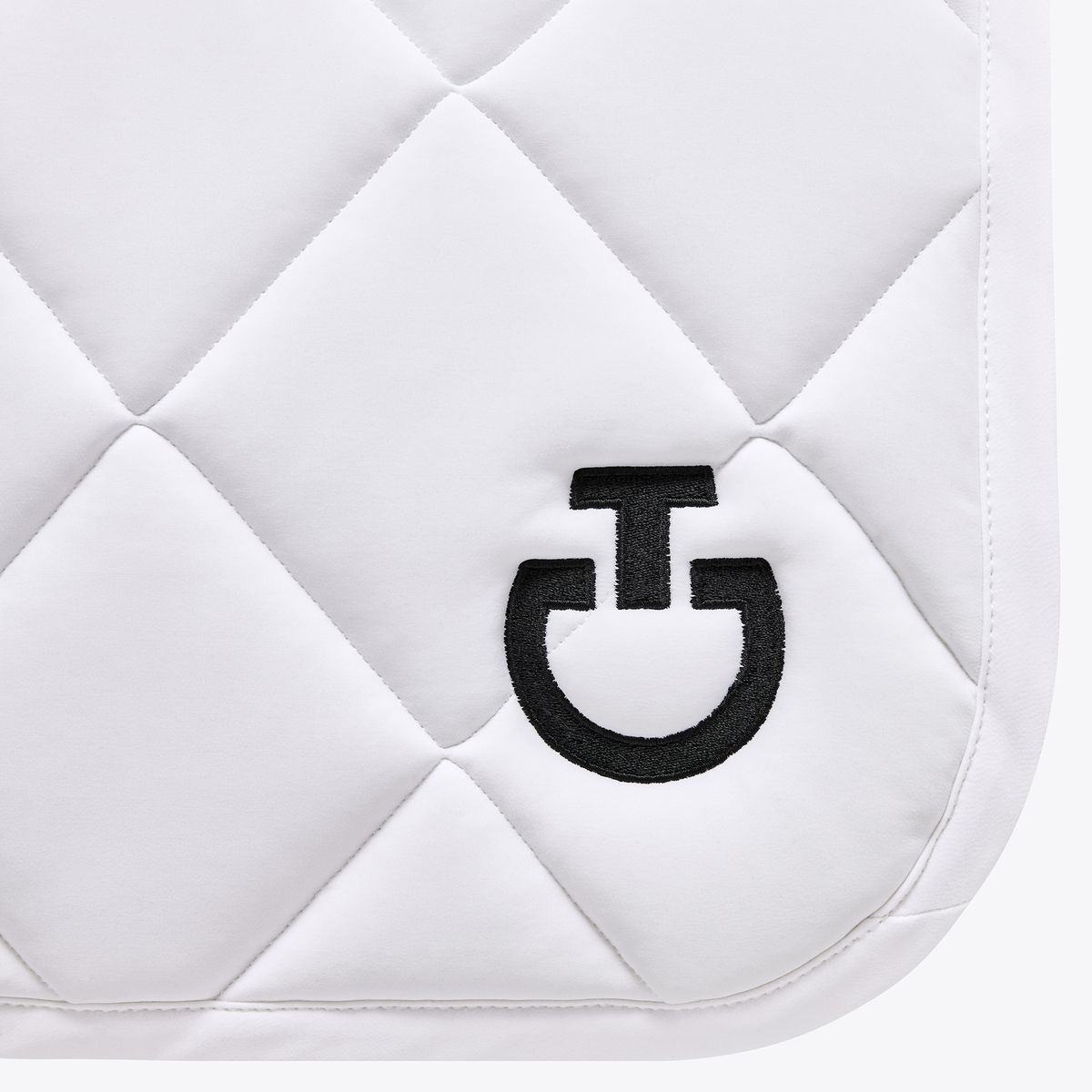 Cavalleria Toscana Dressage Saddle Pad in Quilted Jersey - White