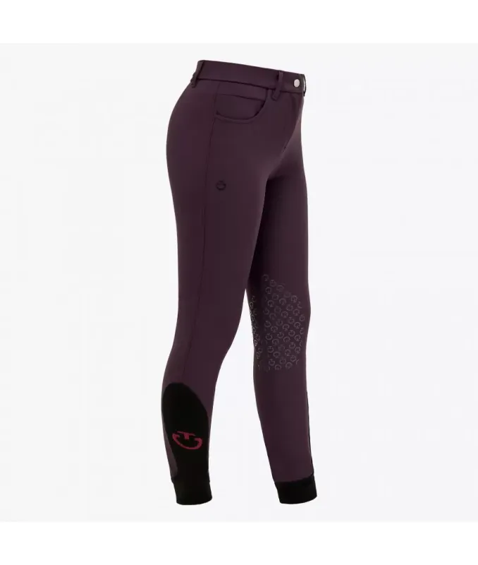 Cavalleria Toscana Girls Color Grip Breeches - plum