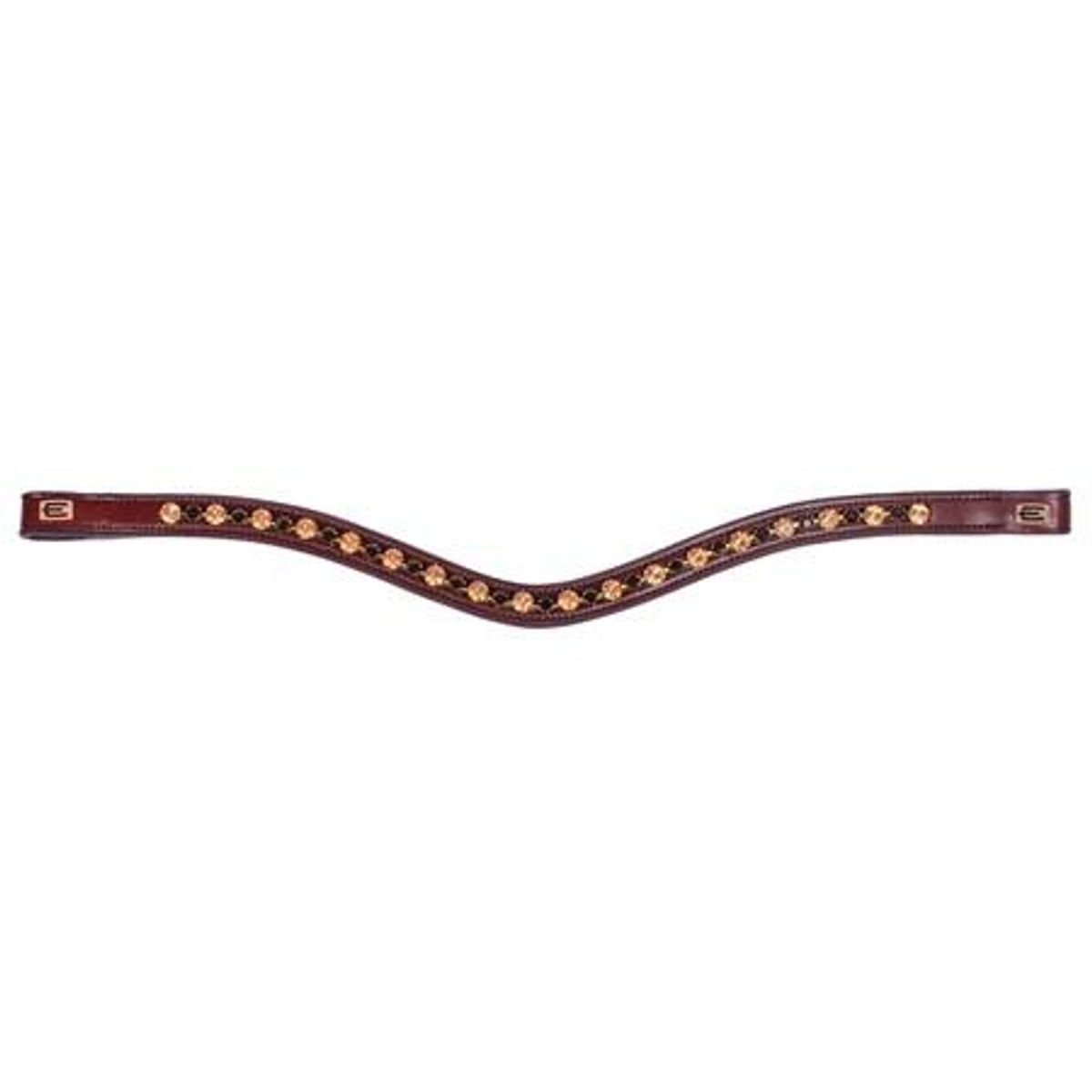 Equality Line pannebånd, gull og sorte krystaller / MESSING E