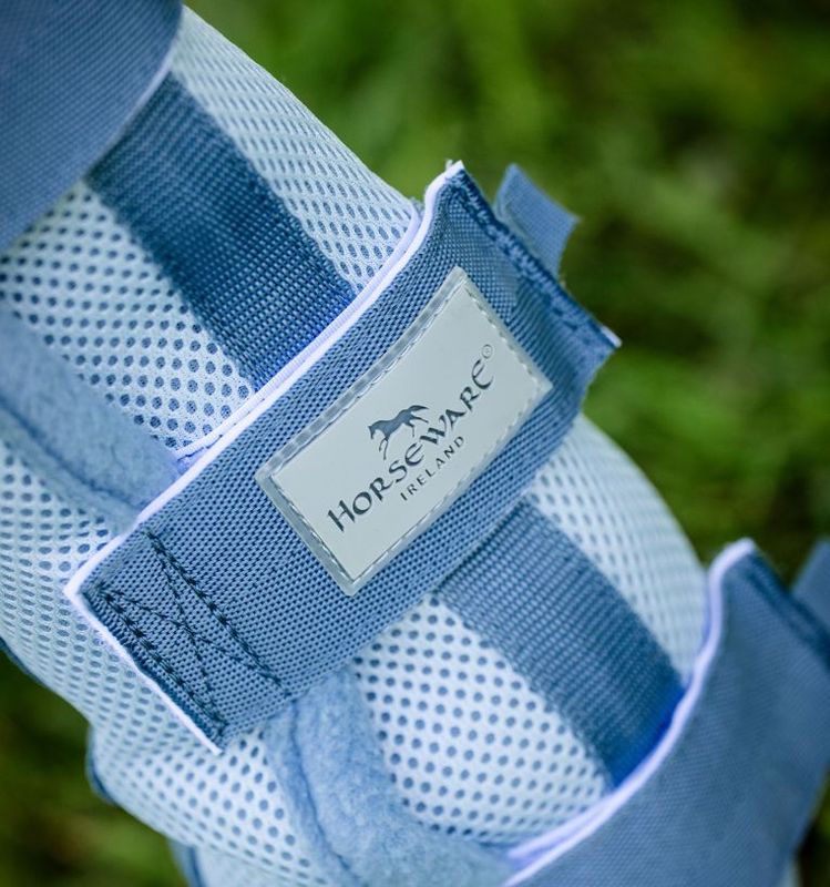 Horseware® Fly Boots, Heather Blue/Blue&Silver