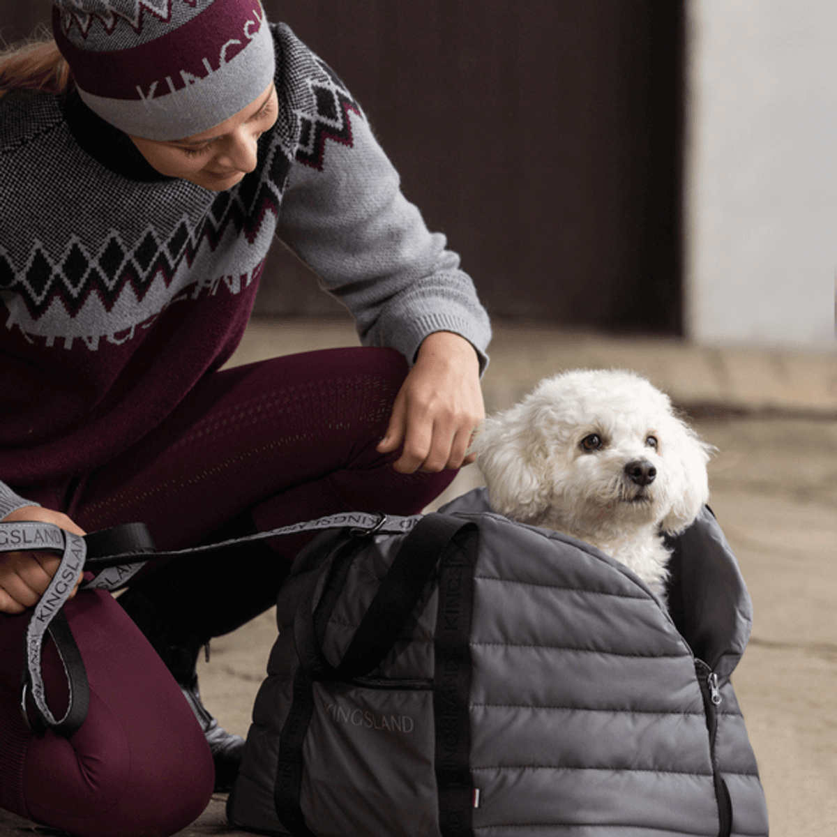KINGSLAND MACEY Dog blanket bag