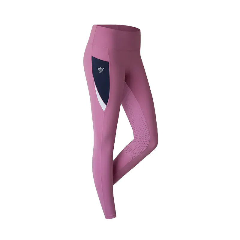 BRIDGE Ladies FG Color Blocks Riding Thights  (Pink)