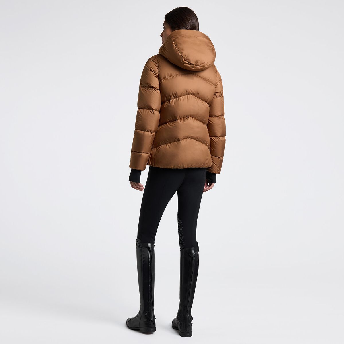 Cavalleria Toscana Women's Padded Nylon Hooded Jacket